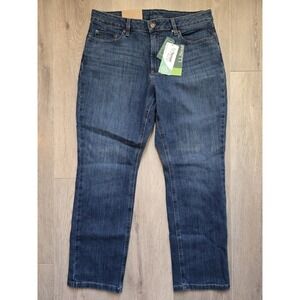 L.L. Bean Womens Size 14 Petite NWT $89.95 Bean Flex Mid Rise Straight Leg Jeans